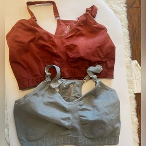 Kindred Bravely Nursing Bras in Ombré Rust and greenish